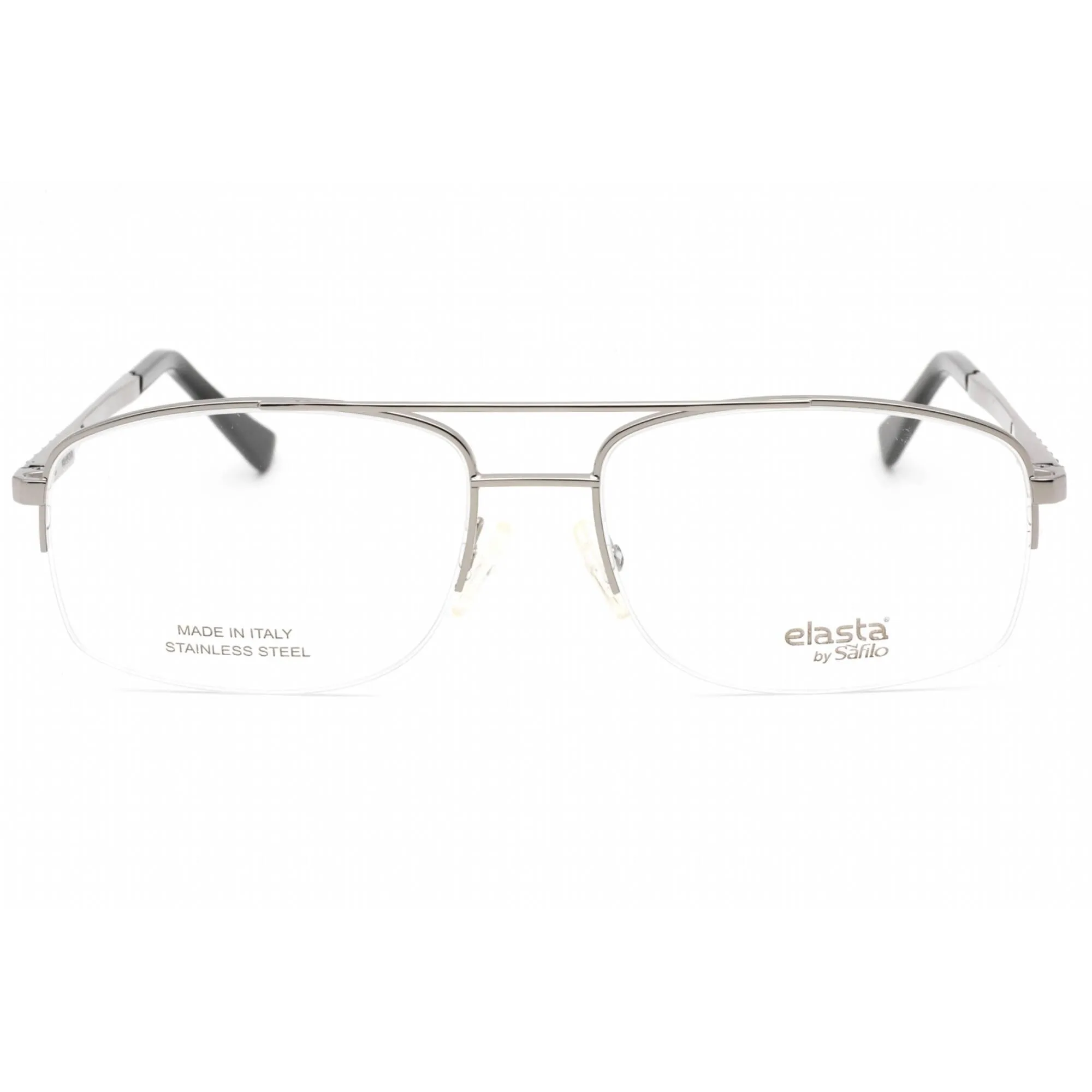 Elasta Men's Eyeglasses - Ruthenium Metal Half Rim  Frame | E 7246 06LB 00