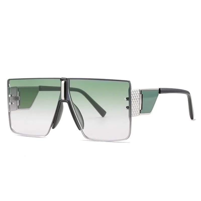 Elegant Retro Geometric Pc Special-shaped Mirror Frameless Women's Sunglasses