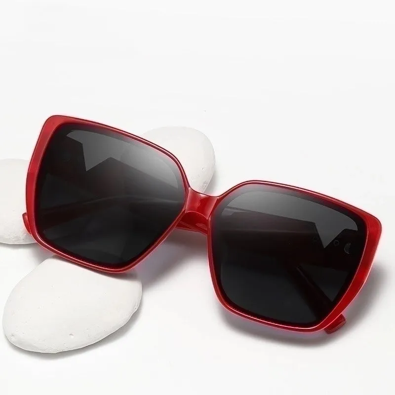 Elegant Simple Style V Shape Pc Square Full Frame Women's Sunglasses