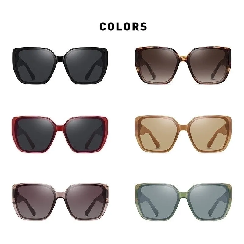 Elegant Simple Style V Shape Pc Square Full Frame Women's Sunglasses