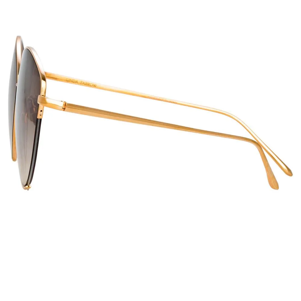 Ella Cat Eye Sunglasses in Rose Gold