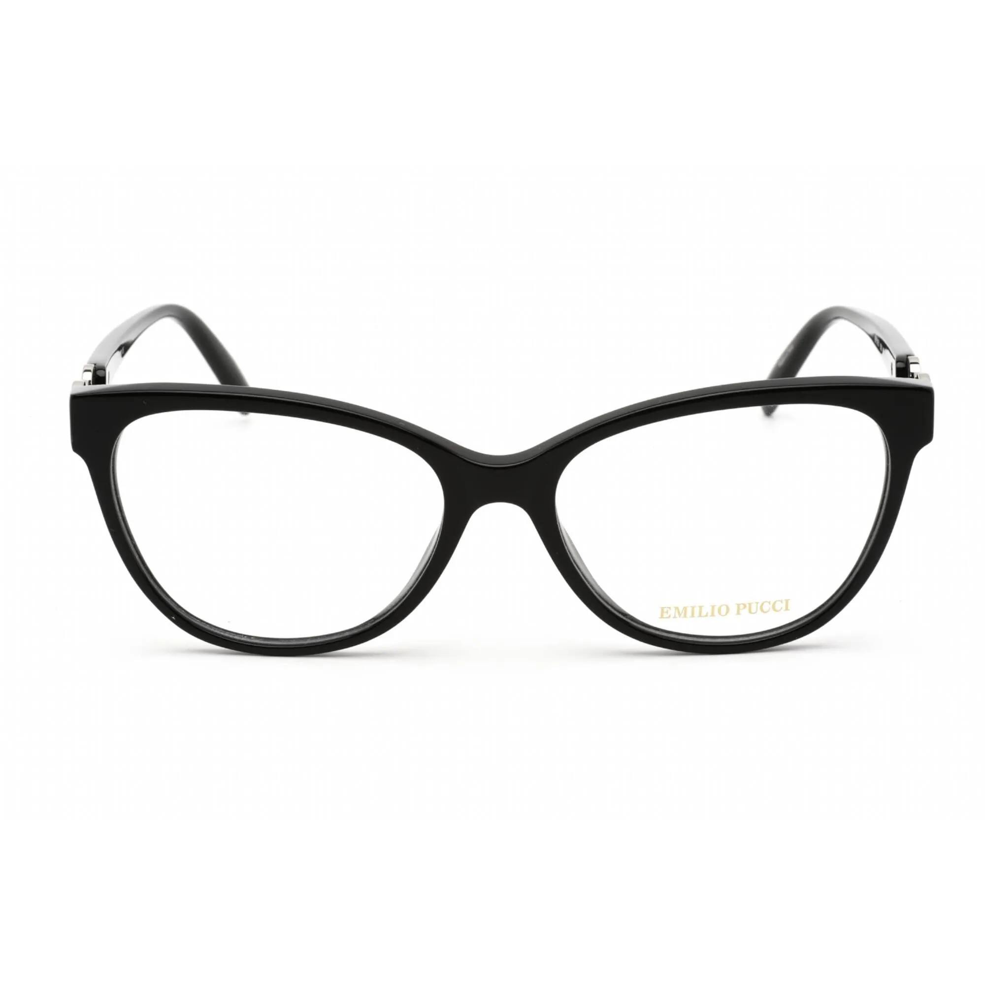 Emilio Pucci Women's Eyeglasses - Full Rim Shiny Black Cat Eye Frame | EP5151 001