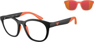 Emporio Armani Ek4001 Prescription Eyewear Frames with Interchangeable Sun Clip-ons Round