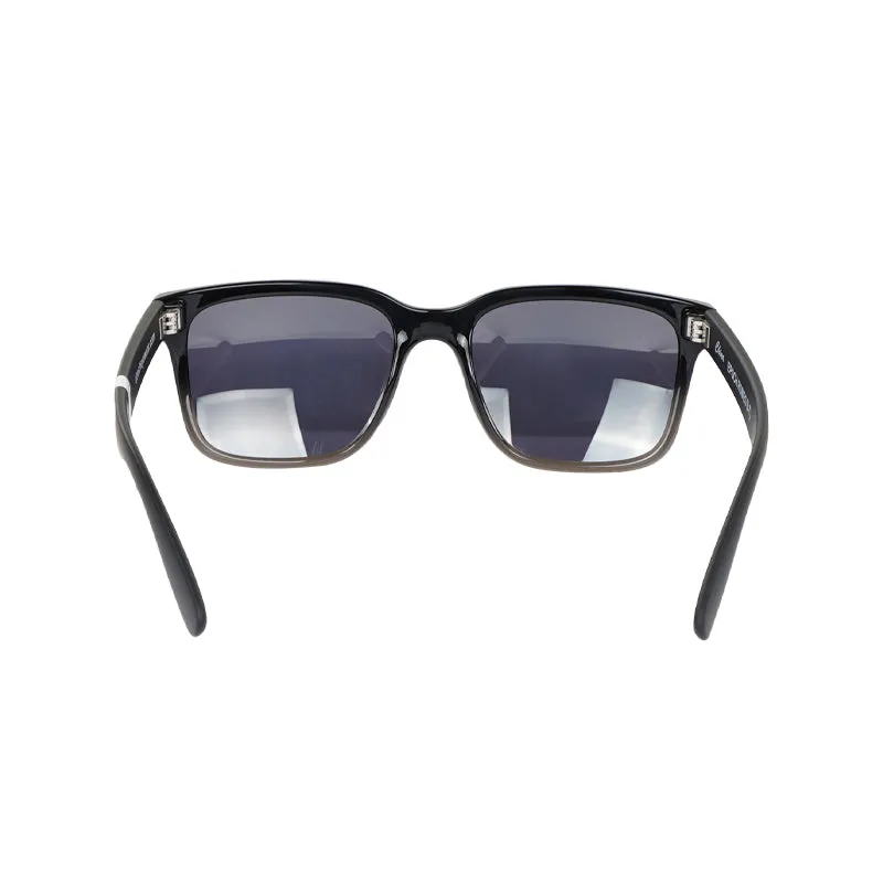 EPOCH EYEWEAR Romeo Polarized Smoke Flash Mirror Sunglasses (Black/Smoke)