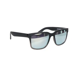 EPOCH EYEWEAR Romeo Polarized Smoke Flash Mirror Sunglasses (Black/Smoke)