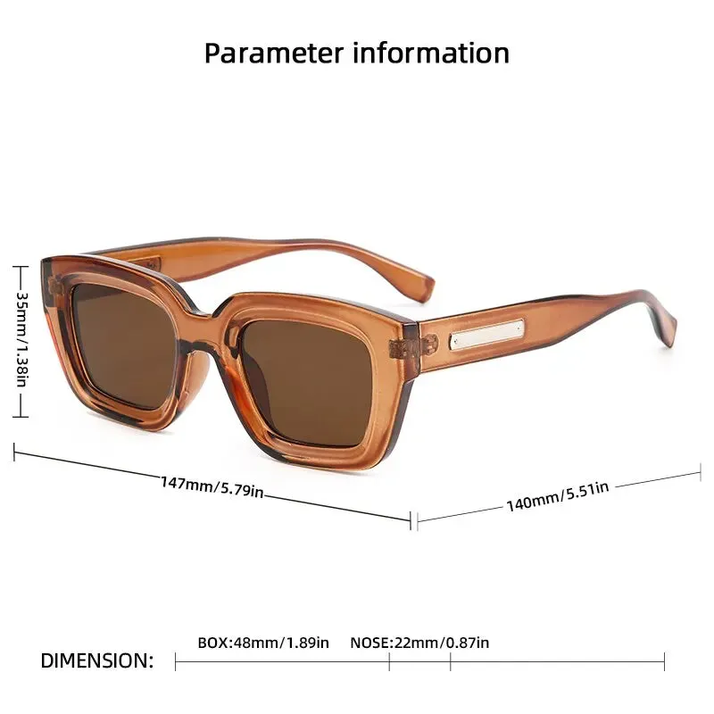 European & American Retro Square Sunglasses