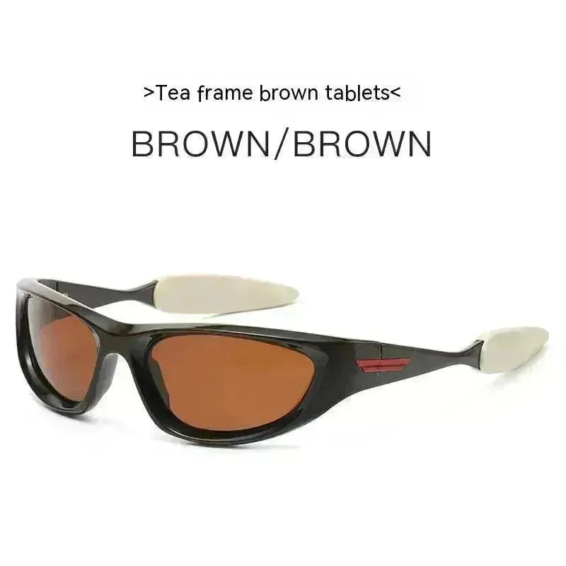 European And American Retro Fashion Colorful Cat Eye Riding Sunglasses For Women