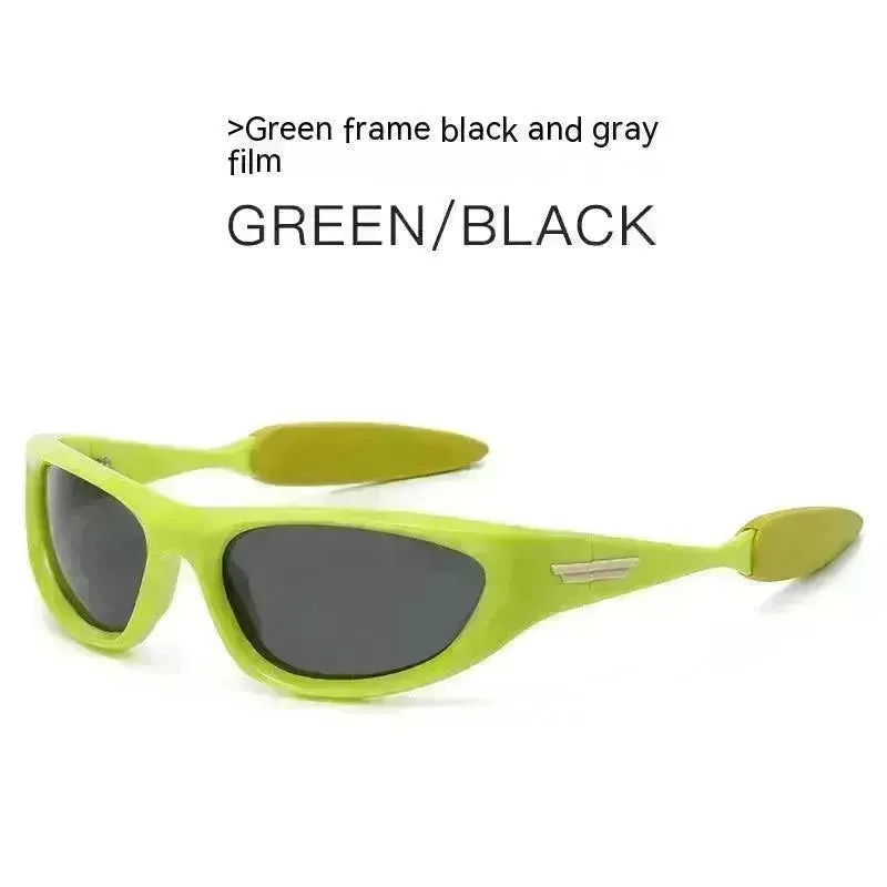 European And American Retro Fashion Colorful Cat Eye Riding Sunglasses For Women