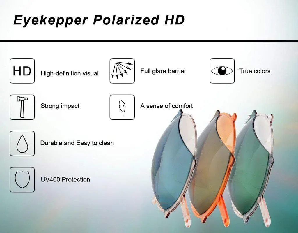 Eyekepper Polycarbonate Polarized Bifocal Sunglasses Pilot Style Bifocal Sunshine Readers Outdoor Polarised Reading Glasses (Brown, 1.50)