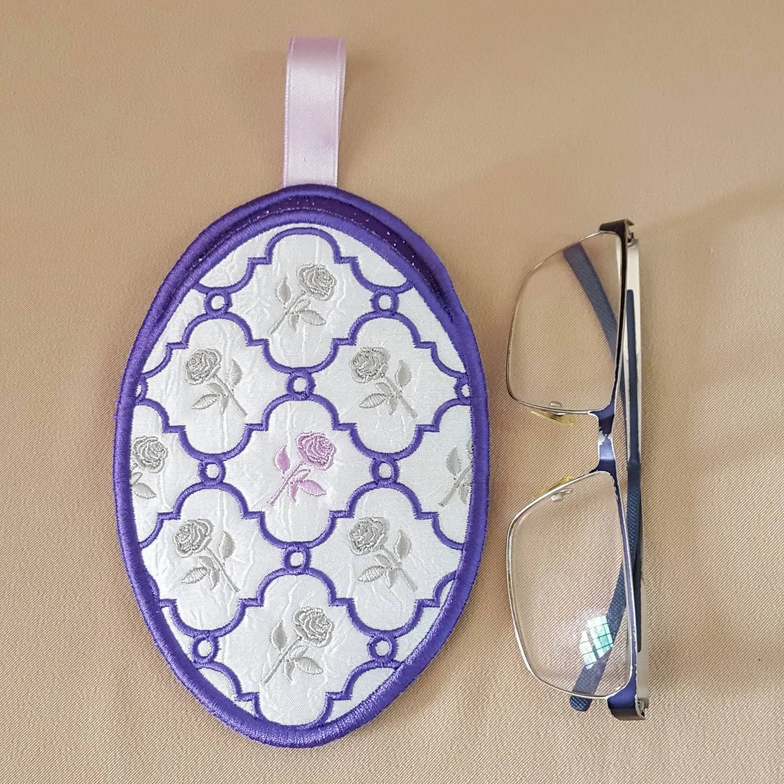 Faberge Inspired Rose Eyeglass Case