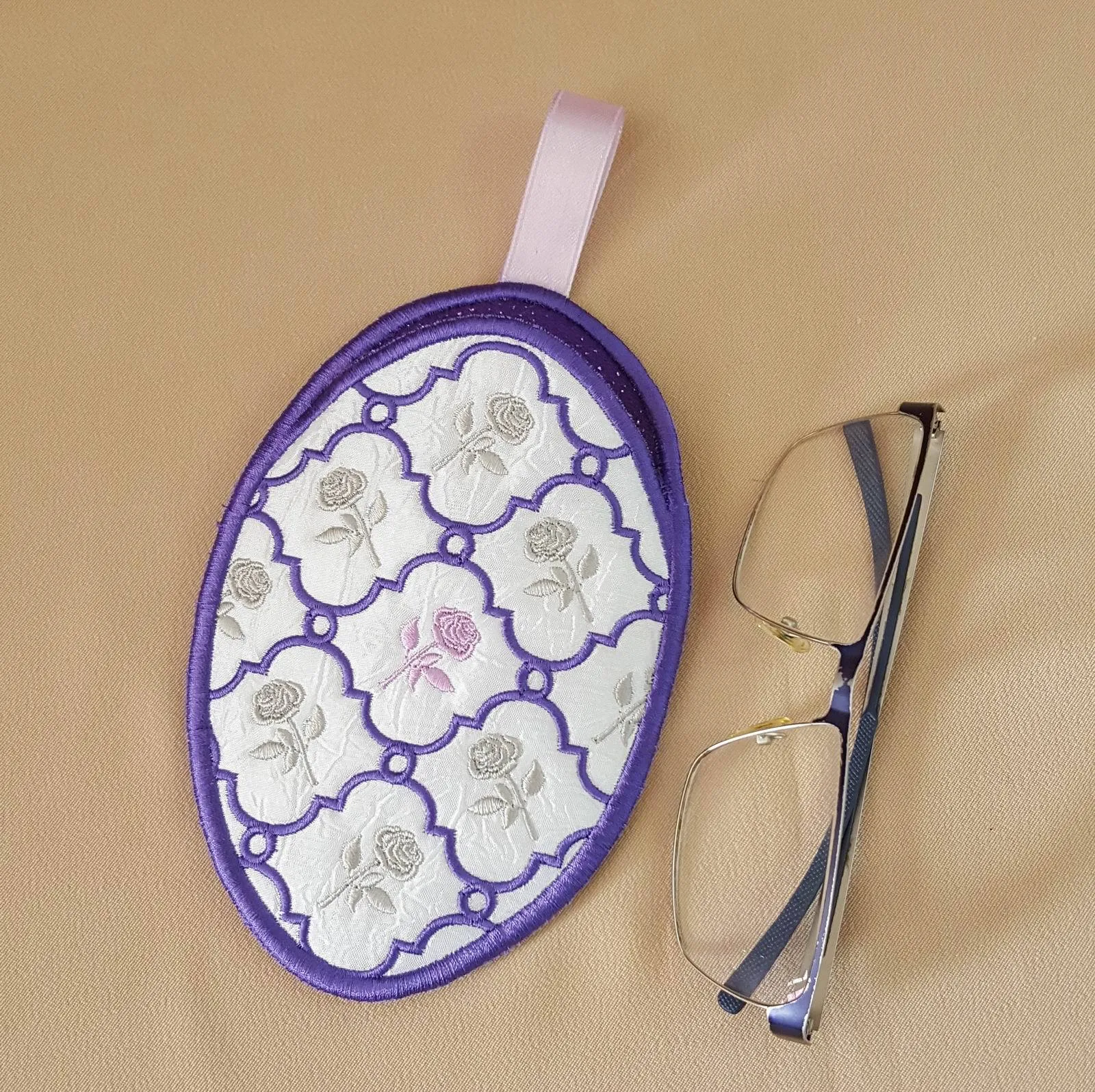 Faberge Inspired Rose Eyeglass Case