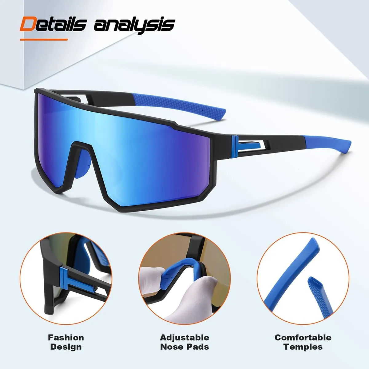 FAGUMA Kids Polarized Sports Sunglasses Youth Baseball Sunglasses Age 8-16 Boys Girls Softball Cycling UV400 Protection