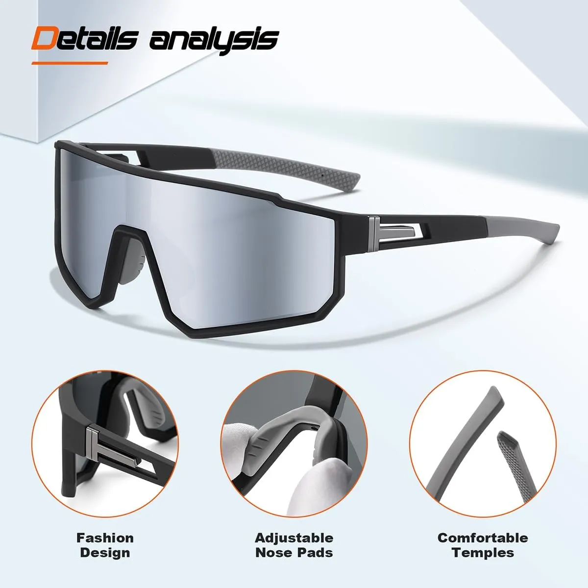 FAGUMA Kids Polarized Sports Sunglasses Youth Baseball Sunglasses Age 8-16 Boys Girls Softball Cycling UV400 Protection