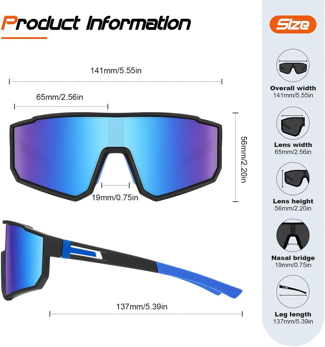 FAGUMA Kids Polarized Sports Sunglasses Youth Baseball Sunglasses Age 8-16 Boys Girls Softball Cycling UV400 Protection
