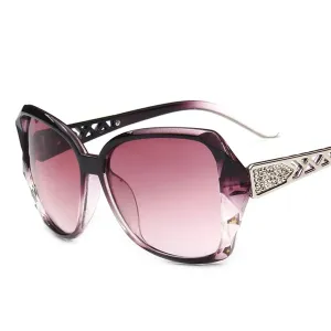 Fashion Big Purple Sunglasses Women Luxury Square Shades