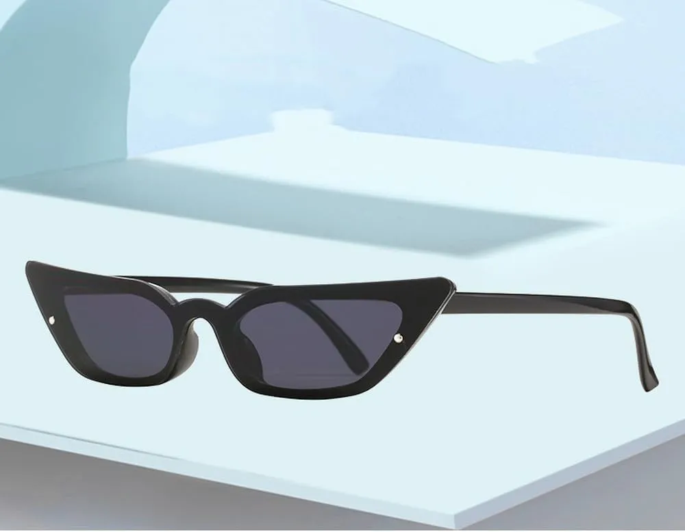 Fashion Cat Eye Sunglasses Women One Piece Sun Glasses Female Vintage Orange Punk Eyeglasses UV400