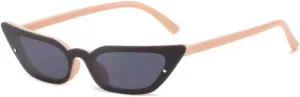 Fashion Cat Eye Sunglasses Women One Piece Sun Glasses Female Vintage Orange Punk Eyeglasses UV400