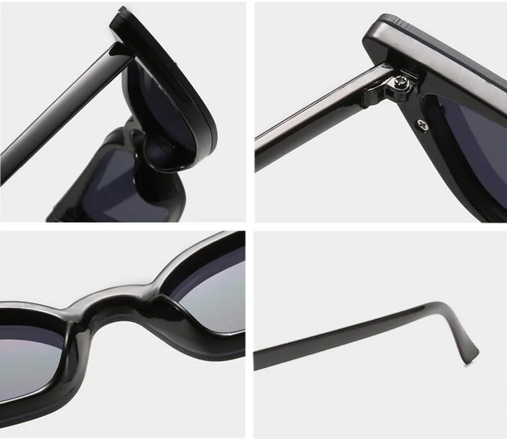Fashion Cat Eye Sunglasses Women One Piece Sun Glasses Female Vintage Orange Punk Eyeglasses UV400