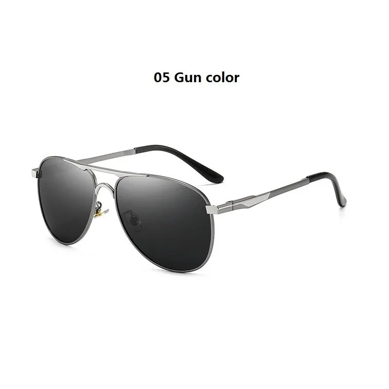 Fashion Men's Polarized Sunglasses Metal Brand Designer Sun Glasses Male Driving Fishing Sunglasses Men Women Anti-glare Shades