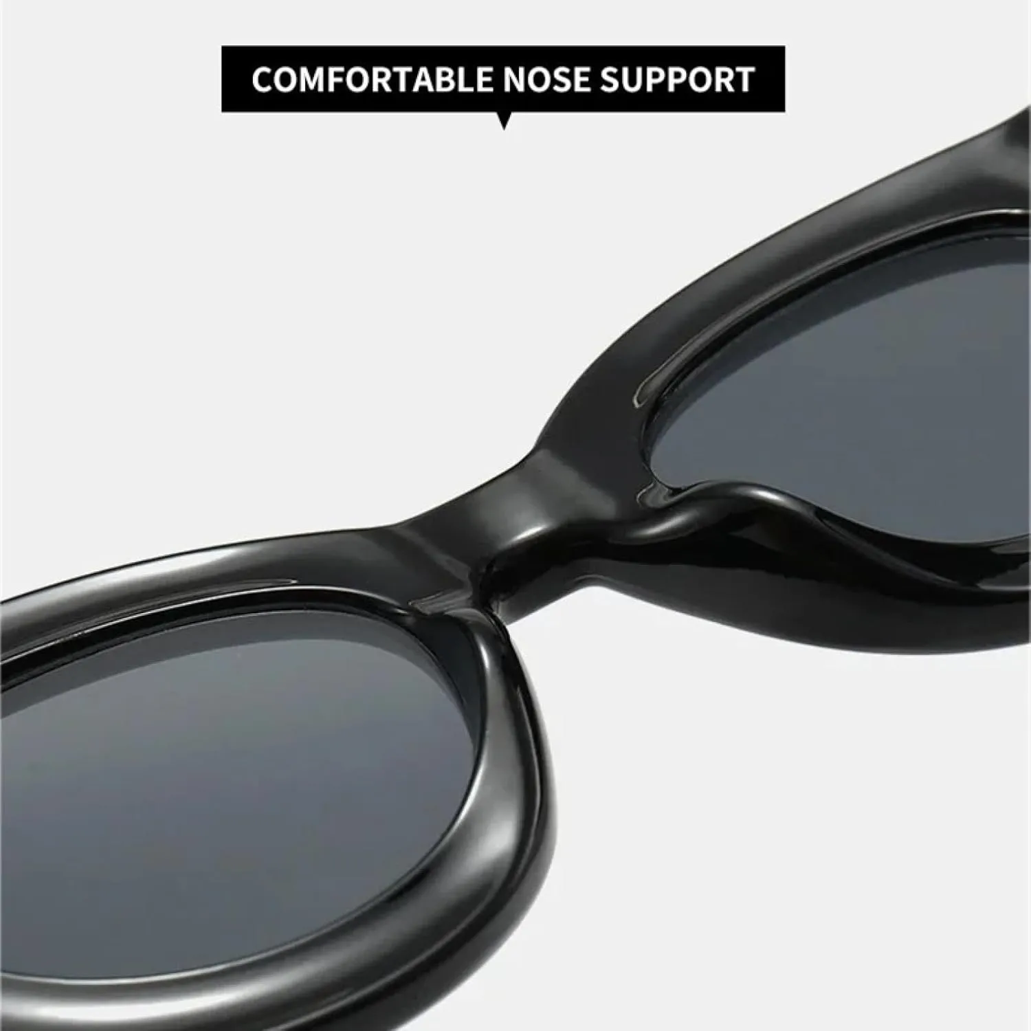 Fashion Oval Candy Color Sunglasses for Women Retro Rivets Men Trending Punk Round
