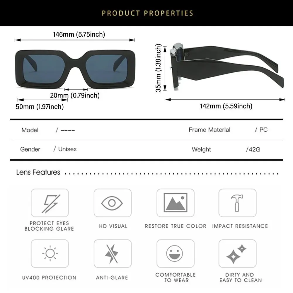 Fashion Oversized Sun Glasses Women Square Sunglasses Female Travel Beach Shades Eyewear UV400
