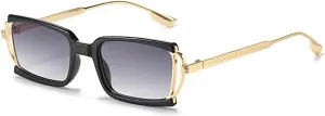 Fashion Sunglasses for Women Box Sunglasses with Small Dots on the Glass Legs and Metal Uv400