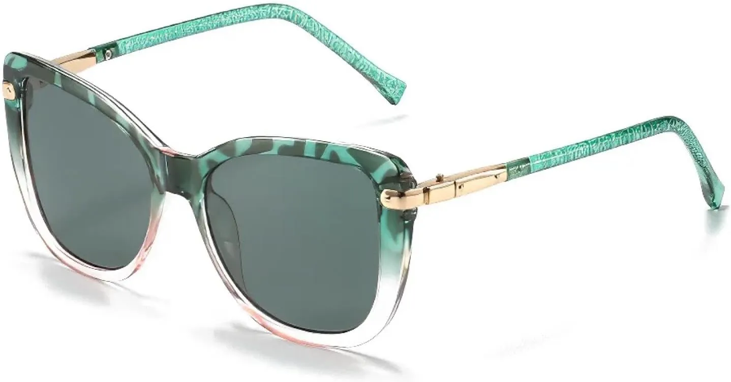 Fashion Sunglasses for Women Leopard Print Frame Golden Metal Women Glasses