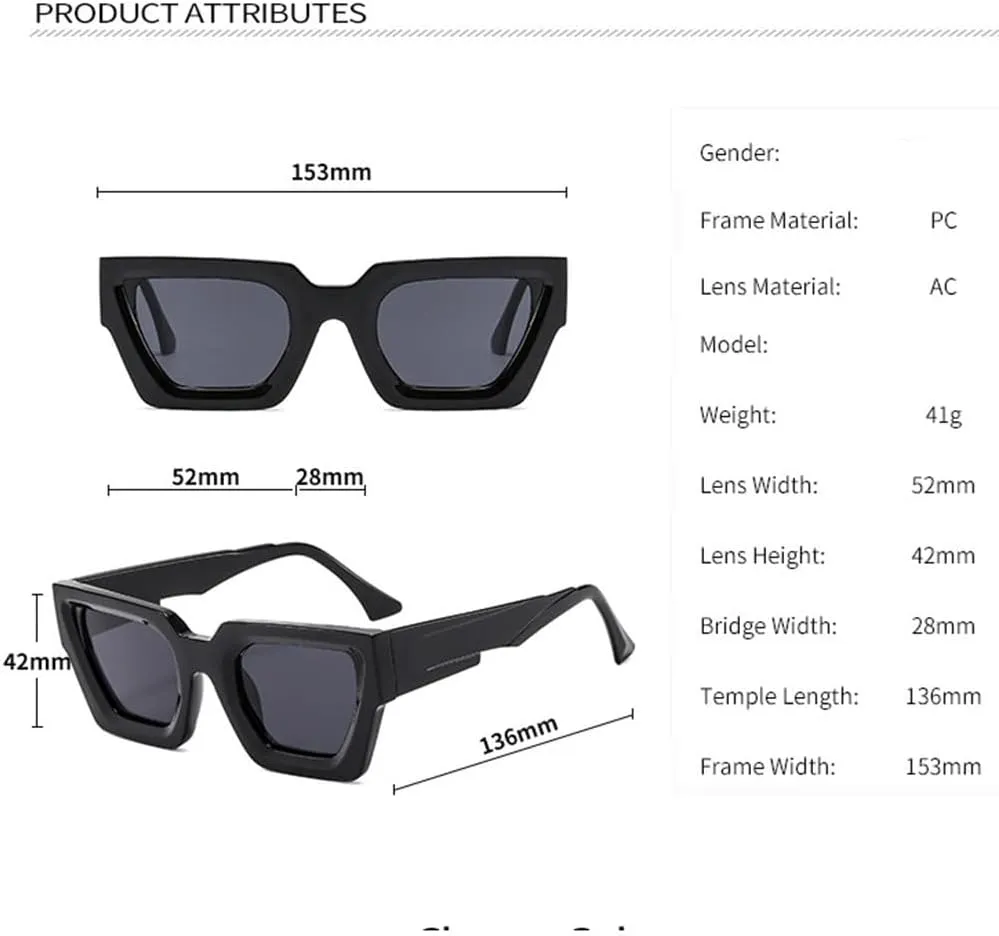 Fashion Sunglasses For Women Men Retro Simple Double Color Thick Frame Sun Glasses Shades UV400 Eyeglasses