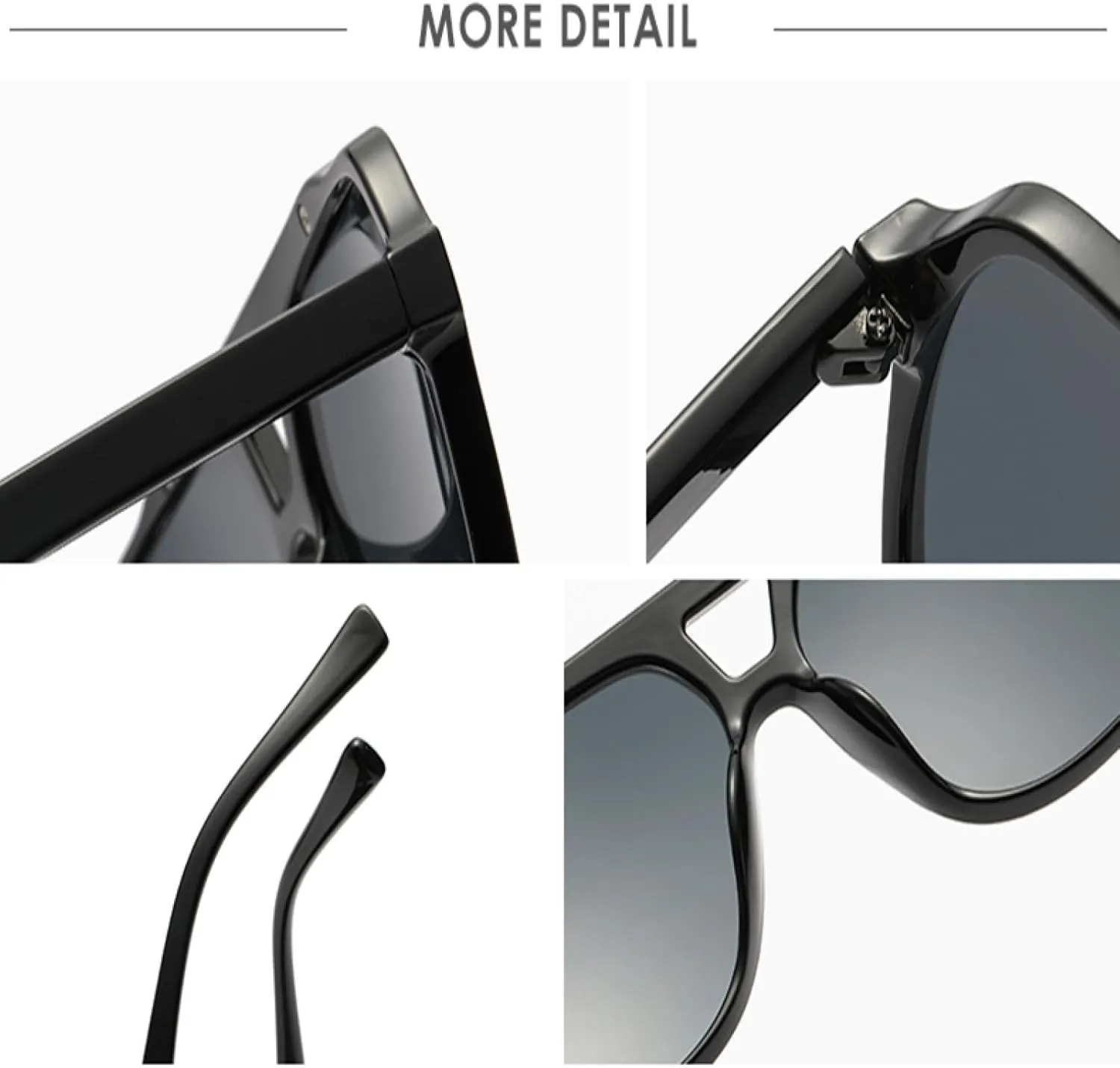 Fashion Sunglasses Retro Double Beam Ocean Sheet Sunshade Simple Casual Style