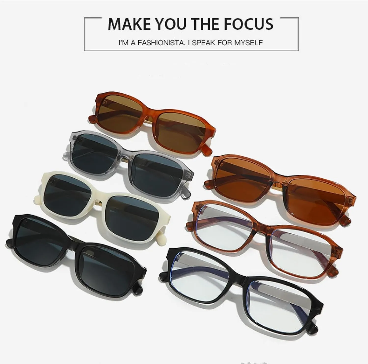 Fashion Sunglasses Woman Retro Shades Sun Glasses Small Female Vintage Metal Legs
