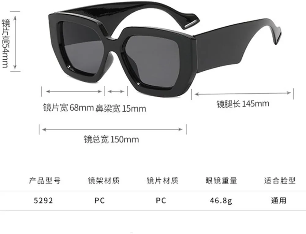 Fashion Sunglasses Women Men Luxury Vintage Frame Sun Glasses Ladies Classic Black Eyeglasses
