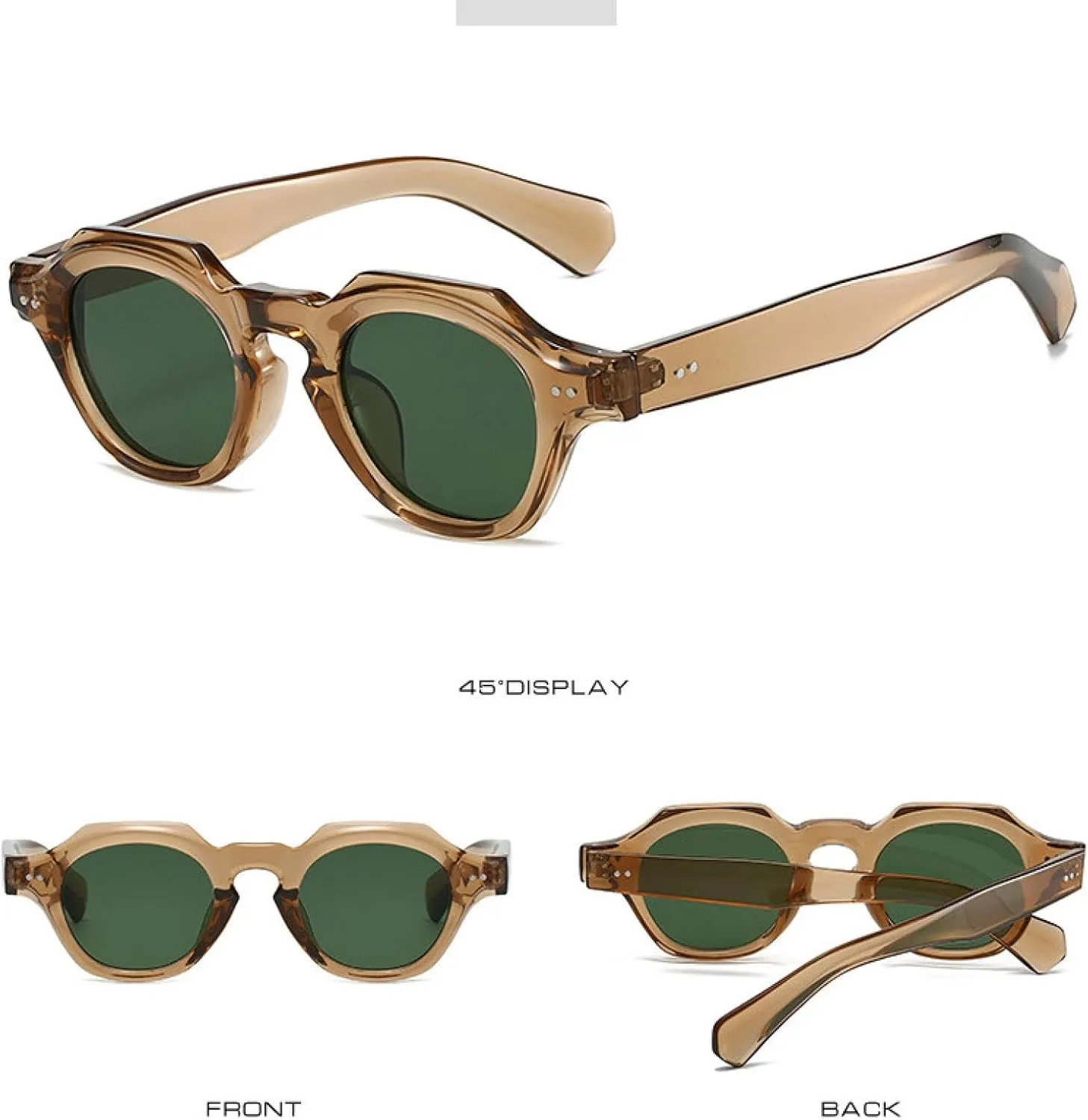 Fashion Sunglasses Women Retro Rivets Shades Uv400 Men Sun Glasses