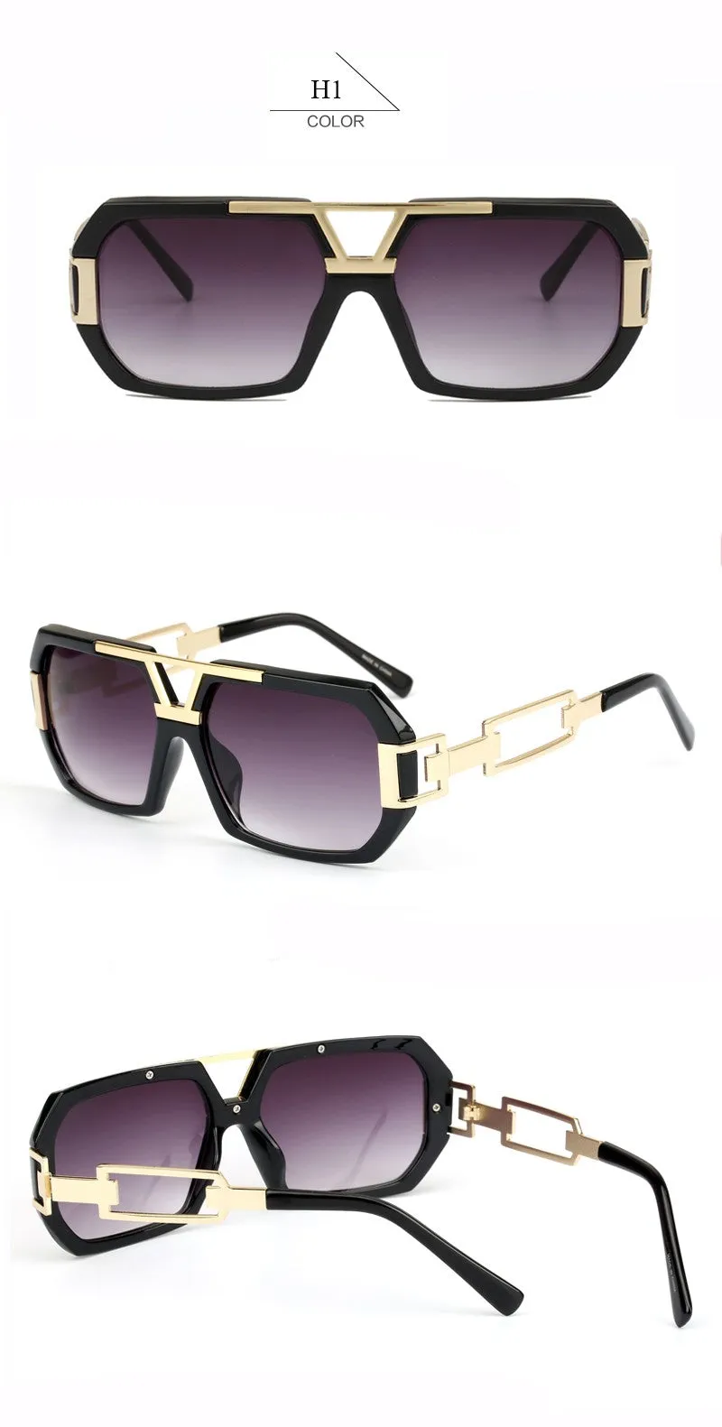 Fashion Women's Retro Summer Sunglasses With Rectangle Leg