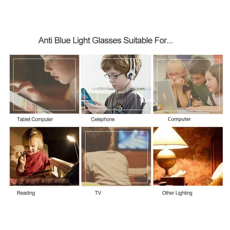 Fashionable Glasses Kids Blue Light Anti Glare Filter Children Eyeglasses