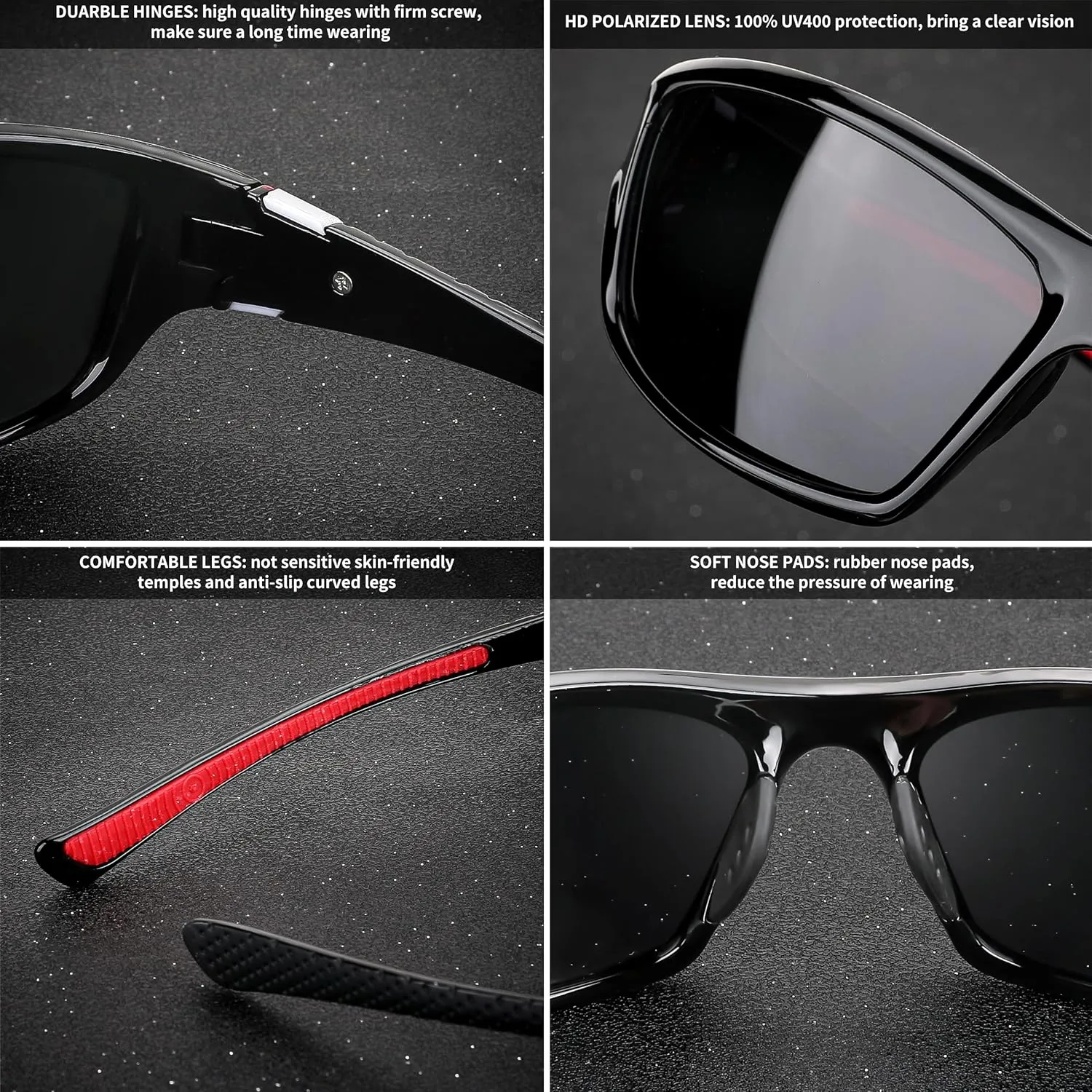 FEISEDY Classic Men Polarized Sports Sunglasses Night Driving Yellow Lenses Cycling Fishing Driving Glasses B2674