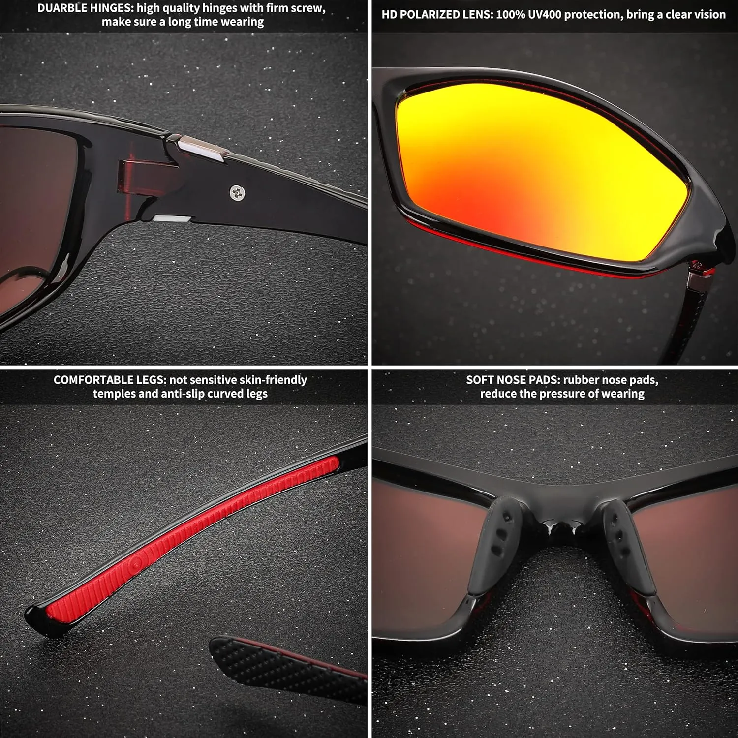 FEISEDY Classic Men Polarized Sports Sunglasses Night Driving Yellow Lenses Cycling Fishing Driving Glasses B2674