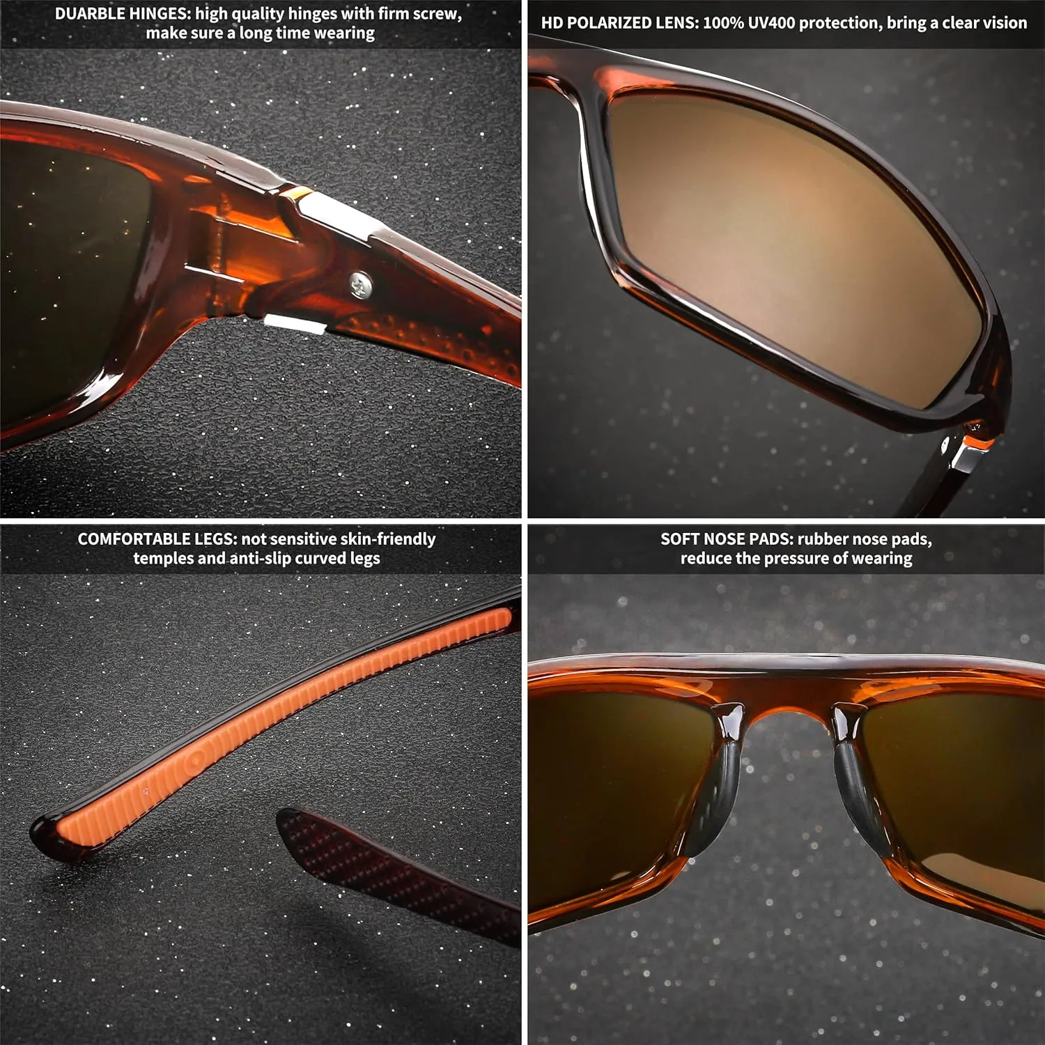 FEISEDY Classic Men Polarized Sports Sunglasses Night Driving Yellow Lenses Cycling Fishing Driving Glasses B2674