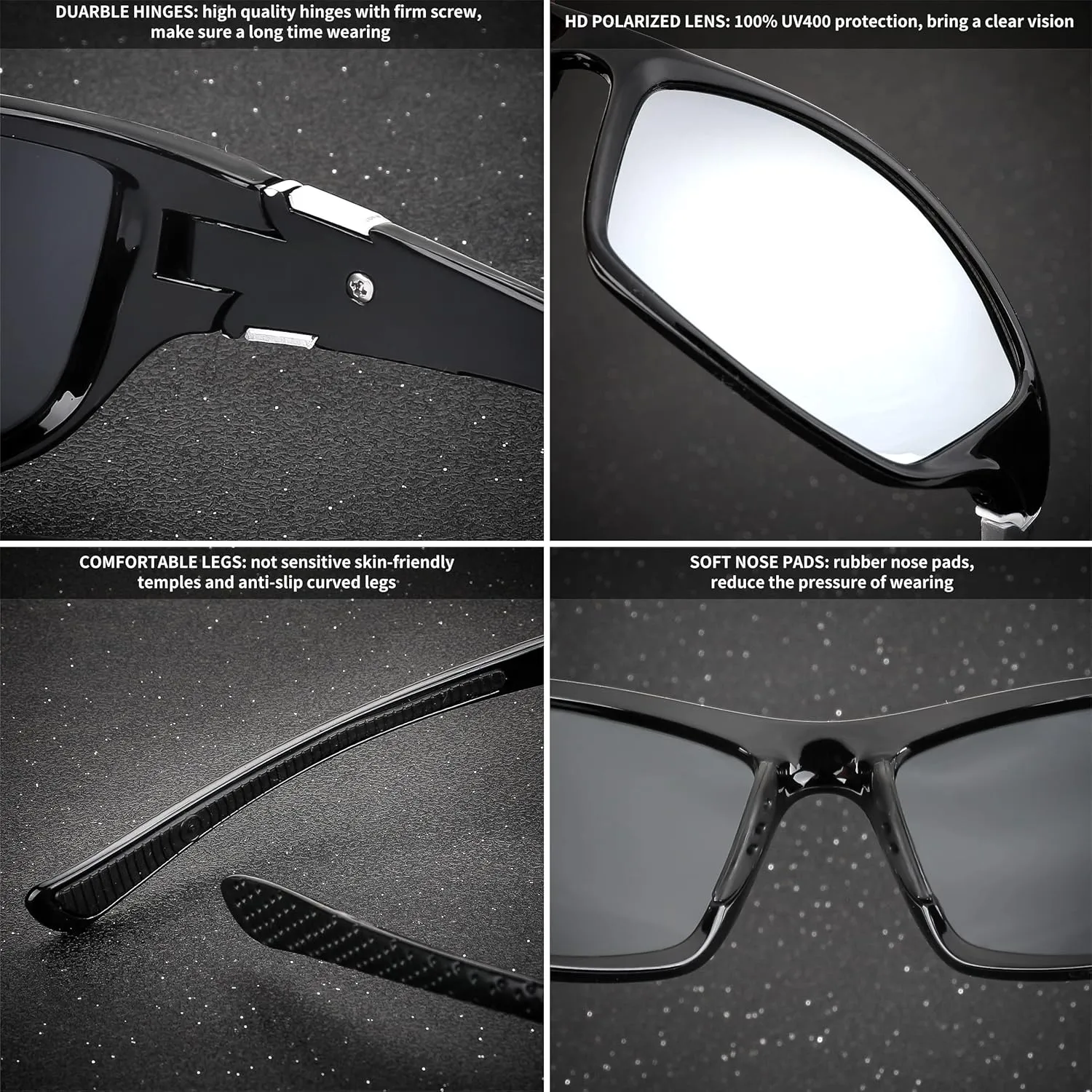 FEISEDY Classic Men Polarized Sports Sunglasses Night Driving Yellow Lenses Cycling Fishing Driving Glasses B2674