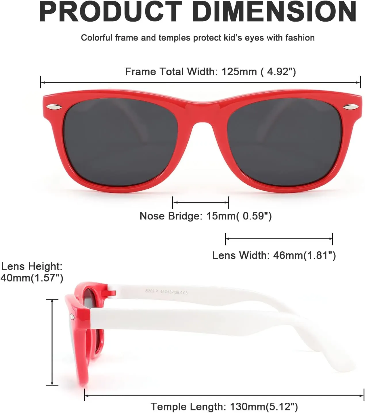 FEISEDY Kids Polarized Sunglasses Rubber Frame Children Sun Glasses UV400 Fashion Boys Girls Age 3-12 with Boxes B2830