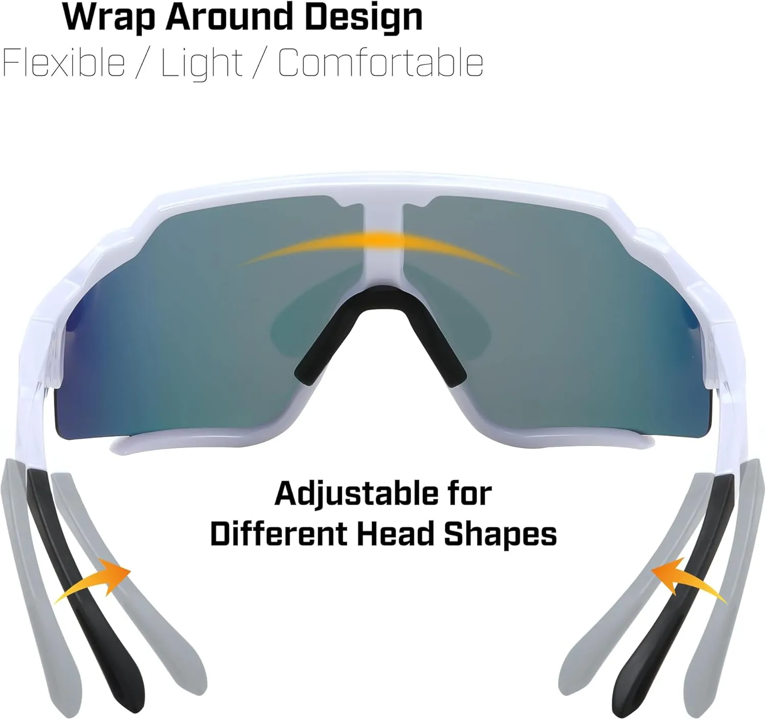 FEISEDY Polarized Sports Sunglasses for Men Women, Baseball Cycling Fishing Sunglasses UV400 Protection B0134