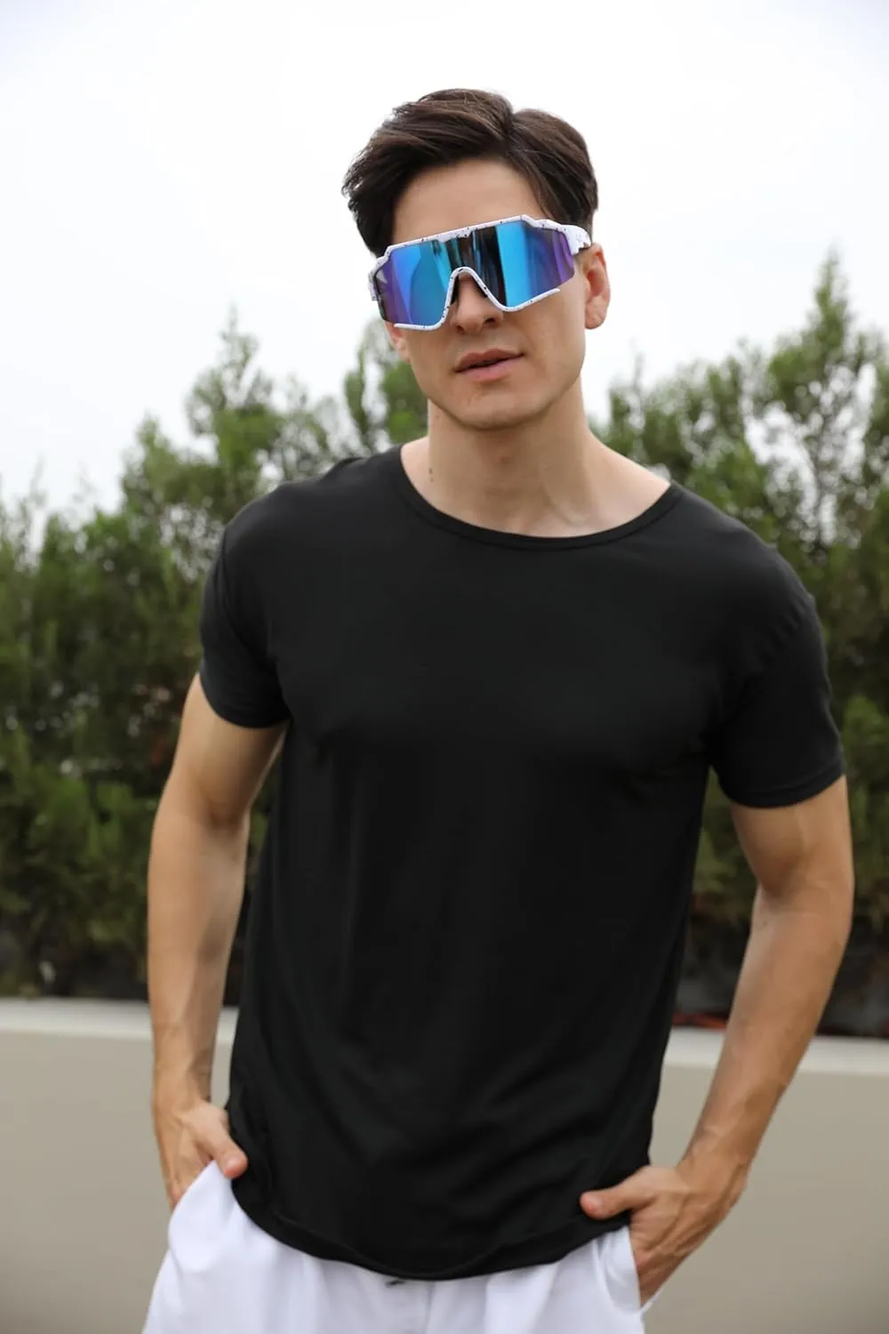 FEISEDY Polarized Sports Sunglasses for Men Women, Baseball Cycling Fishing Sunglasses UV400 Protection B0134