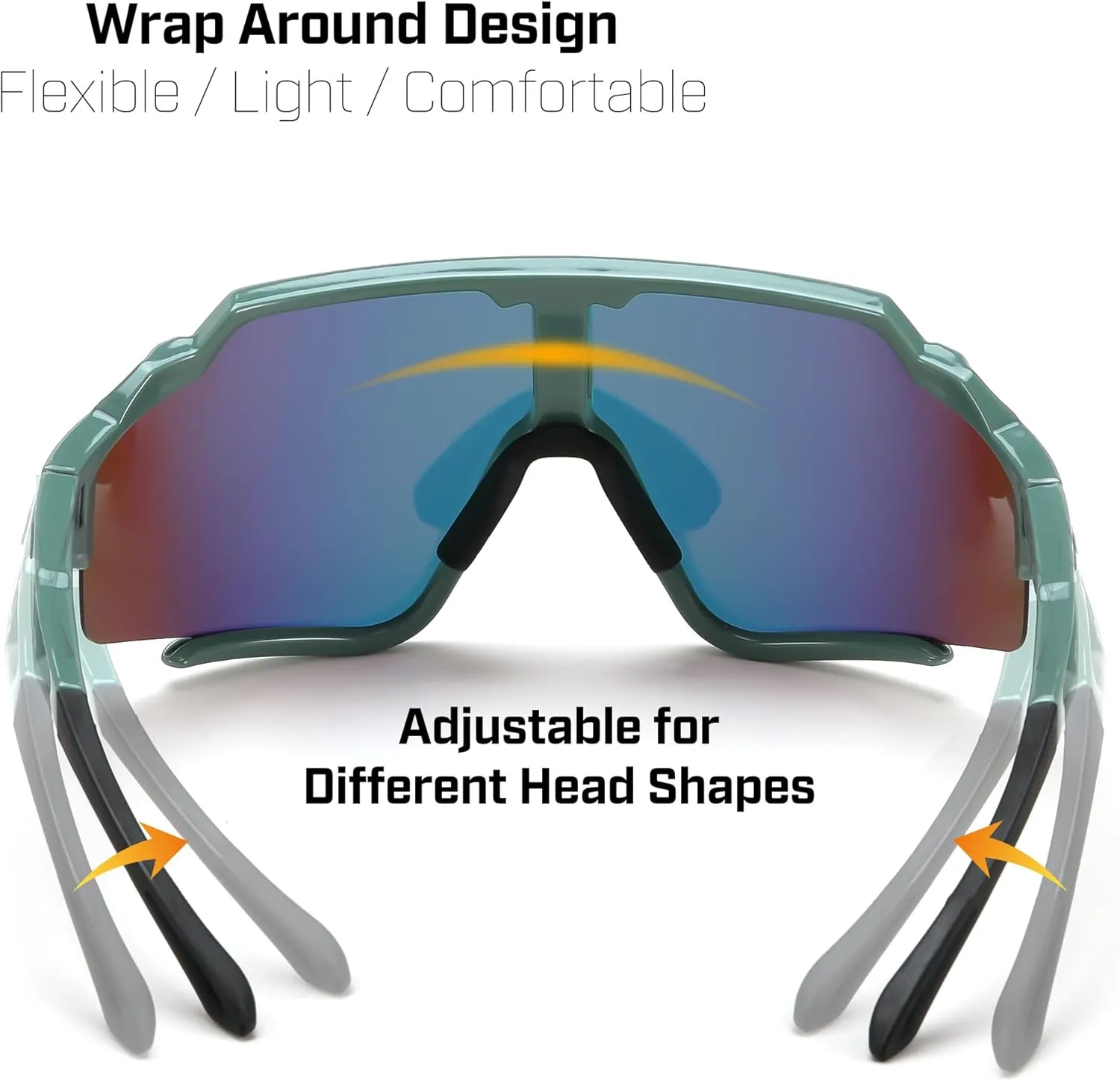 FEISEDY Polarized Sports Sunglasses for Men Women, Baseball Cycling Fishing Sunglasses UV400 Protection B0134