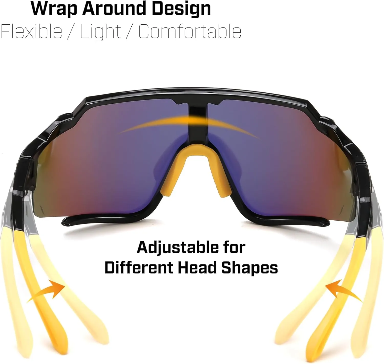 FEISEDY Polarized Sports Sunglasses for Men Women, Baseball Cycling Fishing Sunglasses UV400 Protection B0134
