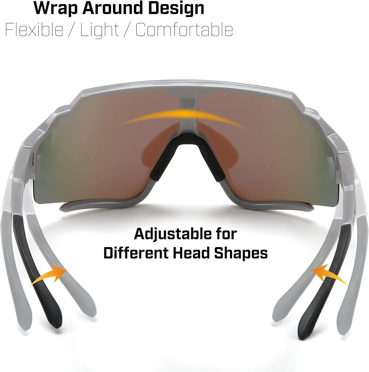 FEISEDY Polarized Sports Sunglasses for Men Women, Baseball Cycling Fishing Sunglasses UV400 Protection B0134