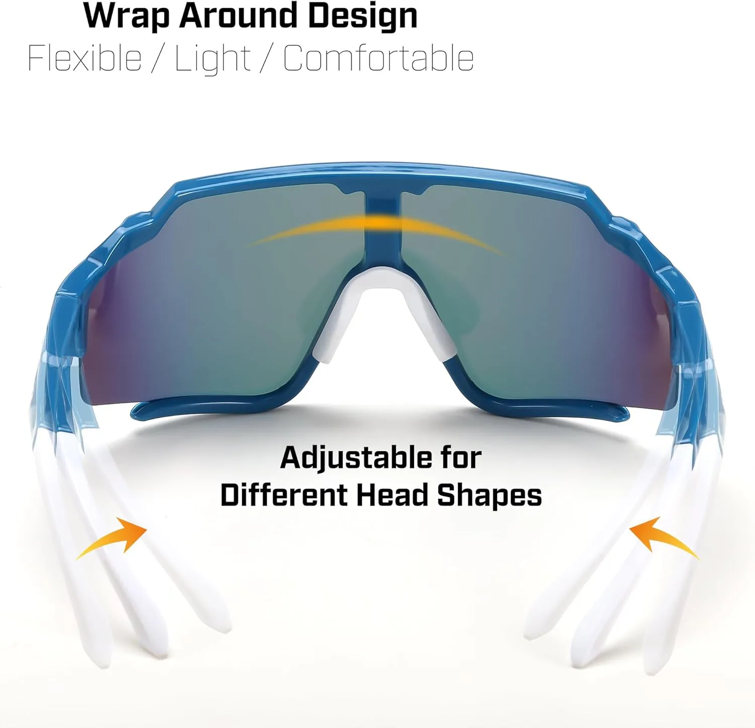 FEISEDY Polarized Sports Sunglasses for Men Women, Baseball Cycling Fishing Sunglasses UV400 Protection B0134