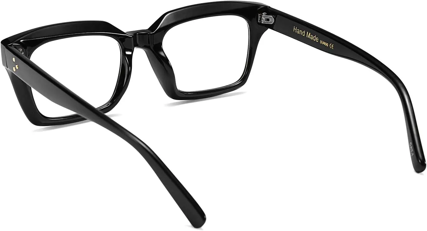 FEISEDY Retro Square Blue Light Blocking Reading Glasses Anti Glare Digital Eyestrain Reader B2479