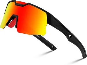 FEISEDY Teens Baseball Sunglasses Sports Cycling Glasses for Youth Polarized UV400 Boys Girls Age 8-14 B0093