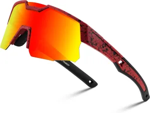 FEISEDY Teens Baseball Sunglasses Sports Cycling Glasses for Youth Polarized UV400 Boys Girls Age 8-14 B0093