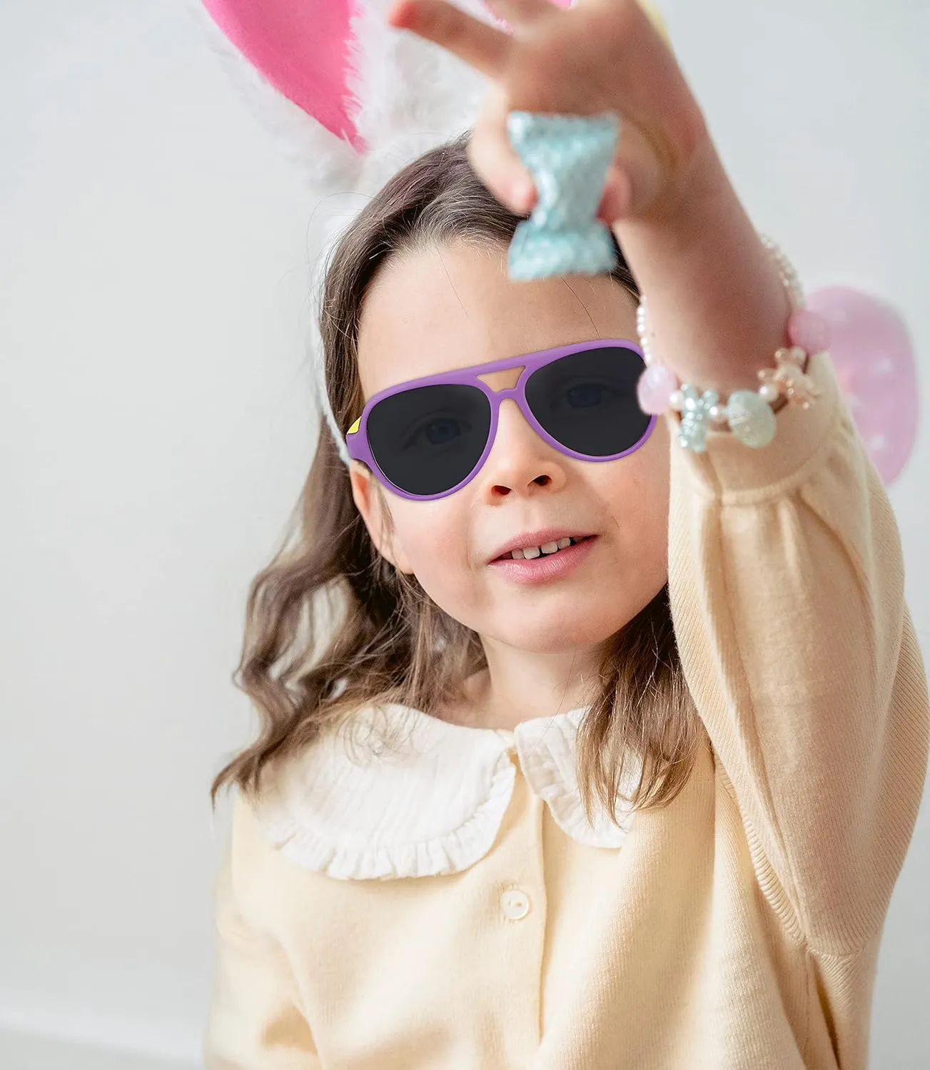 FEISEDY Toddler Aviator Polarized Sunglasses Flexible Frame Cute Baby Boys Girls Age 0-6 Rubber Outdoor B2789