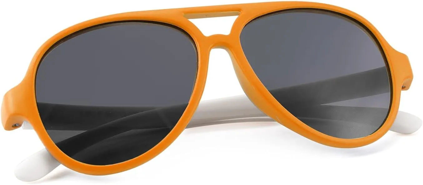 FEISEDY Toddler Aviator Polarized Sunglasses Flexible Frame Cute Baby Boys Girls Age 0-6 Rubber Outdoor B2789